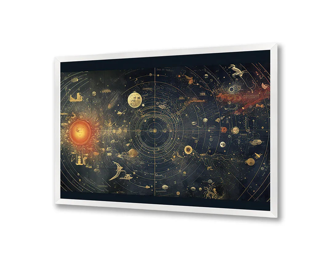 Metall Magnetboard mit hochwertigem Astrologie sterrenkaart Design