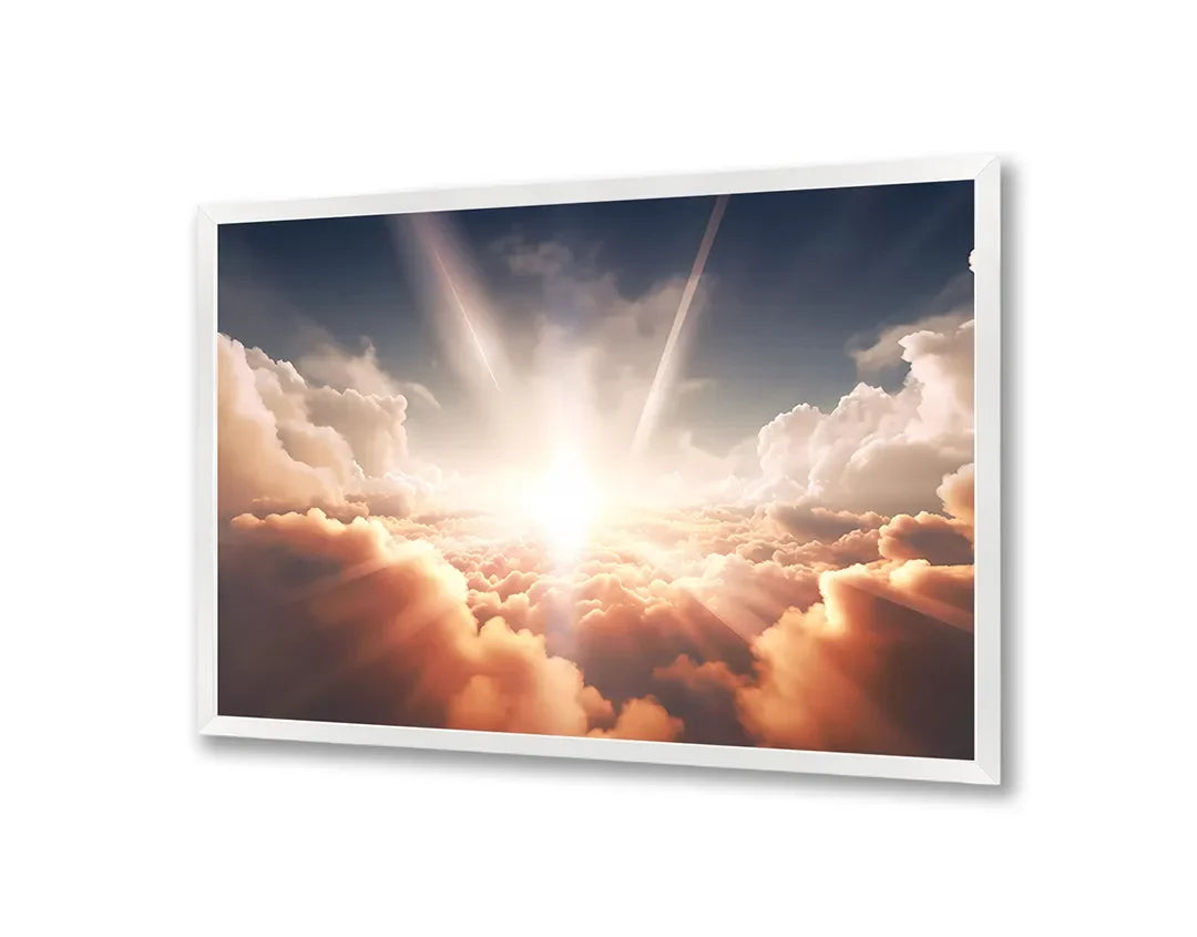 Metall Magnetboard mit hochwertigem Hemel Wolken zonlicht Design