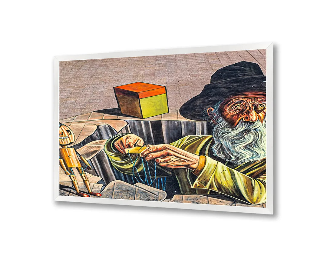 Metall Magnetboard mit hochwertigem Schilderij abstrakt Gesicht Design