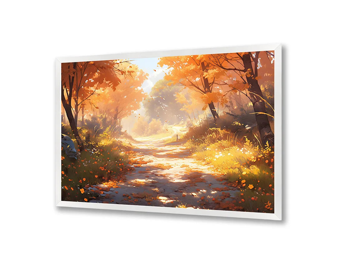 Metall Magnetboard mit hochwertigem Herfstbos pad Sonnenuntergang Design