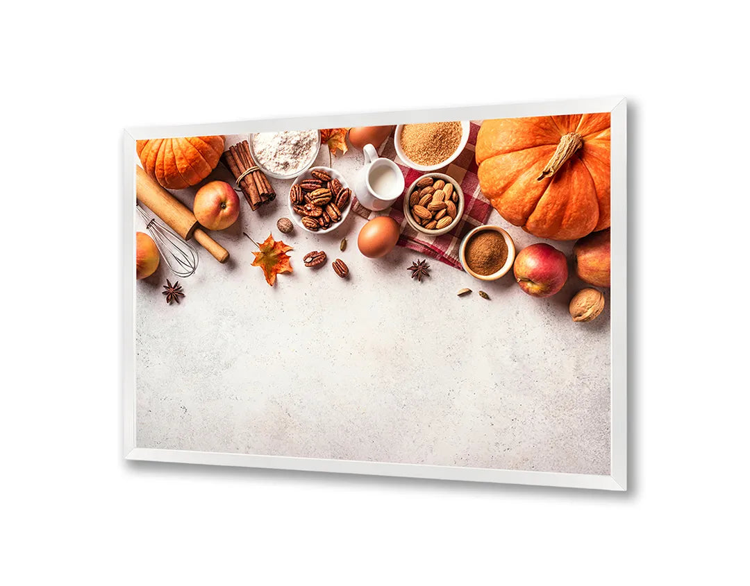 Metall Magnetboard mit hochwertigem Pompoenen und herfstkruiden Design
