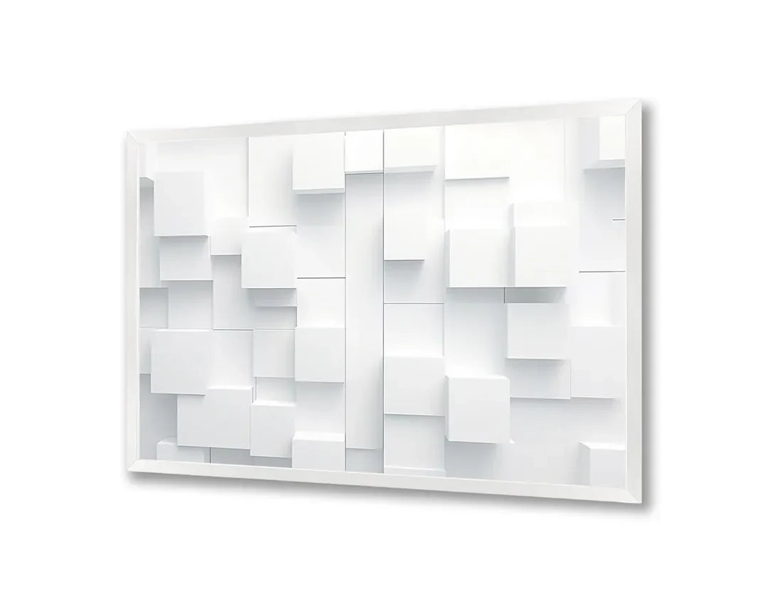 Metall Magnetboard mit hochwertigem Weiße 3d Blöcke Design