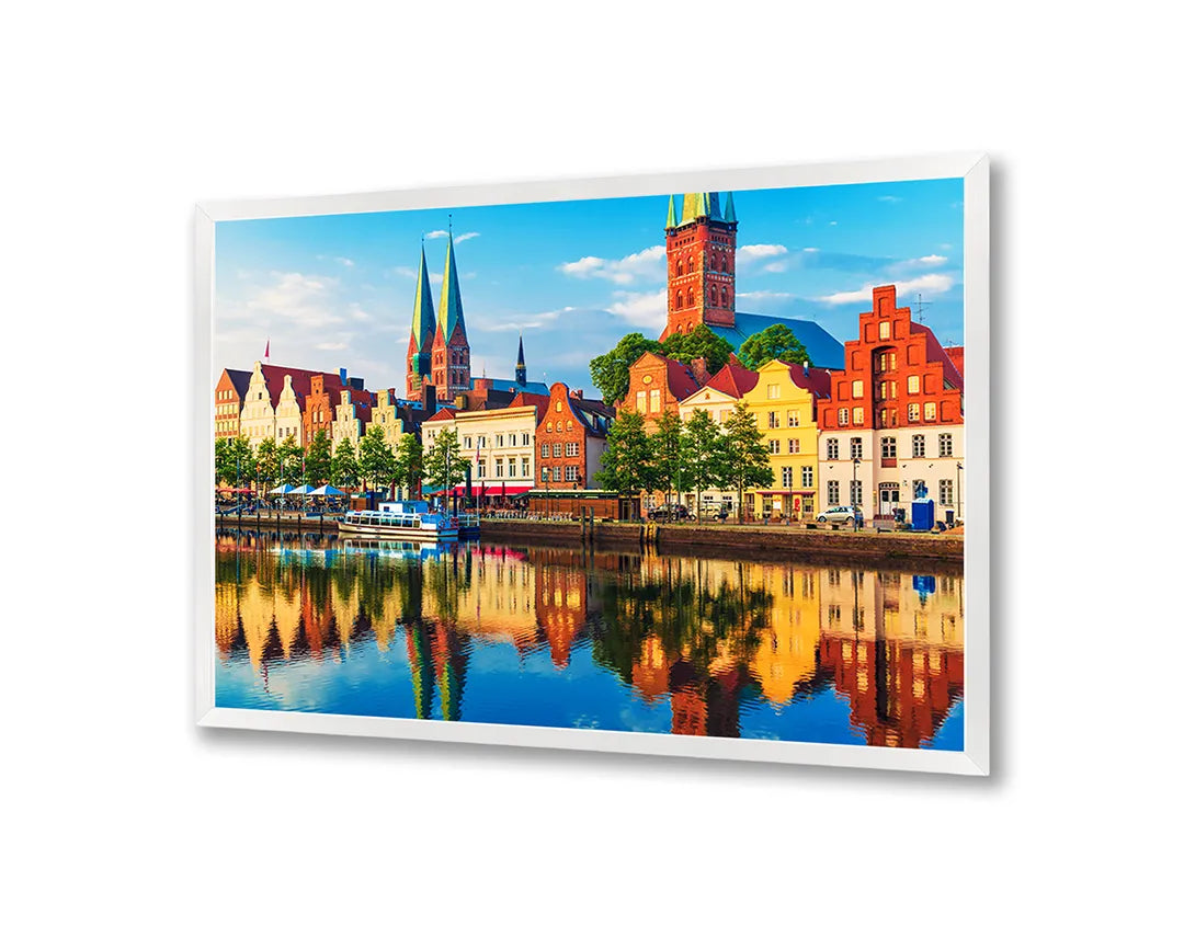 Metall Magnetboard mit hochwertigem Farbige Amsterdamse Grachtenpanden Design