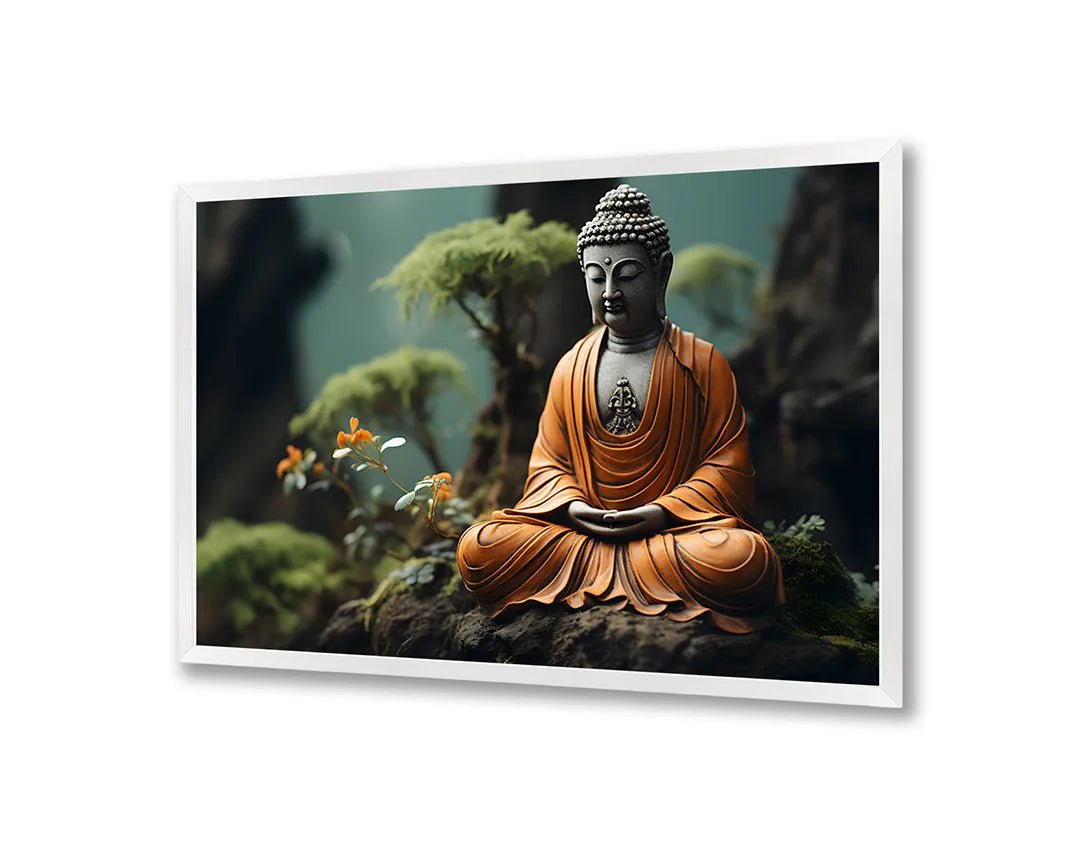 Metall Magnetboard mit hochwertigem Boeddha beeld in Wald Design