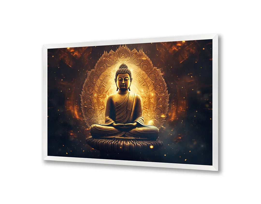 Metall Magnetboard mit hochwertigem Goldene boeddha gloed Design