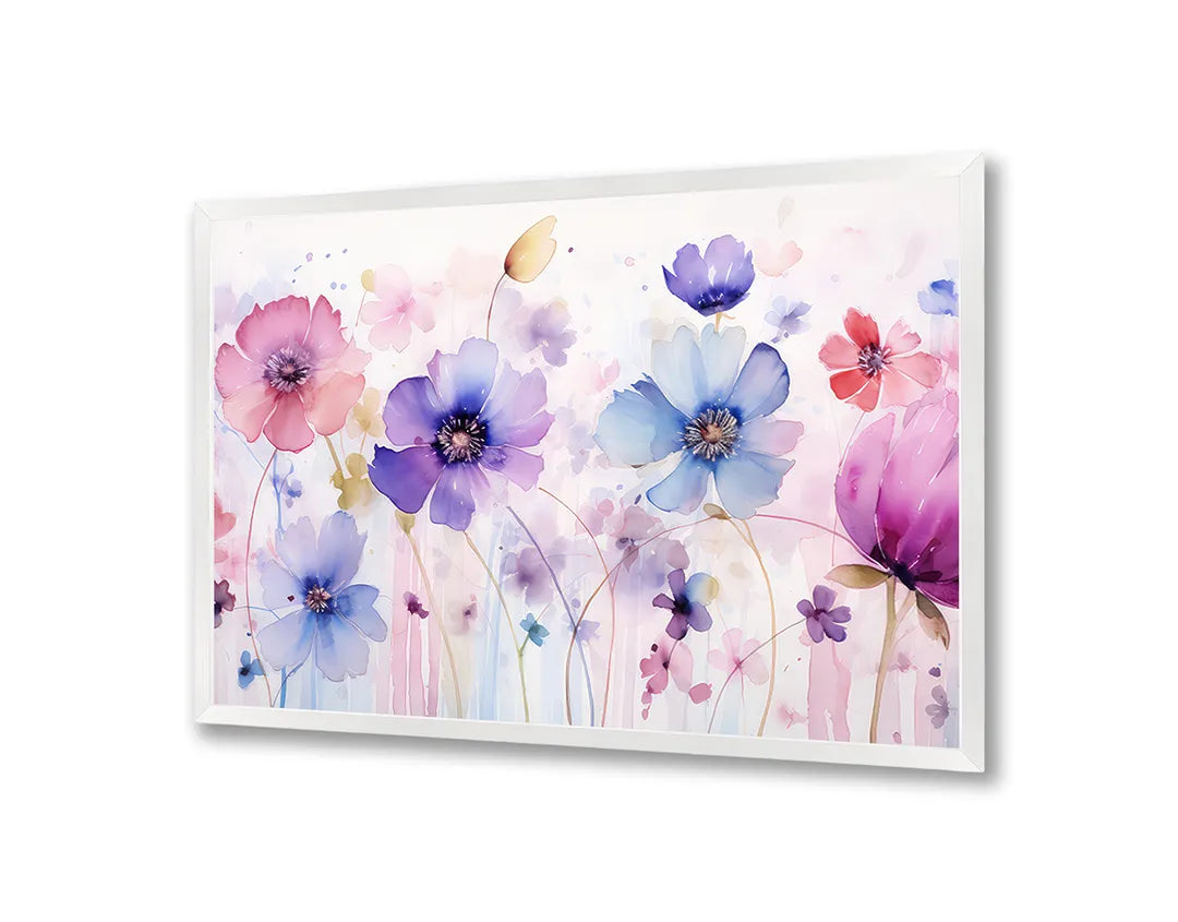 Metall Magnetboard mit hochwertigem Paarse Blumen veld Design