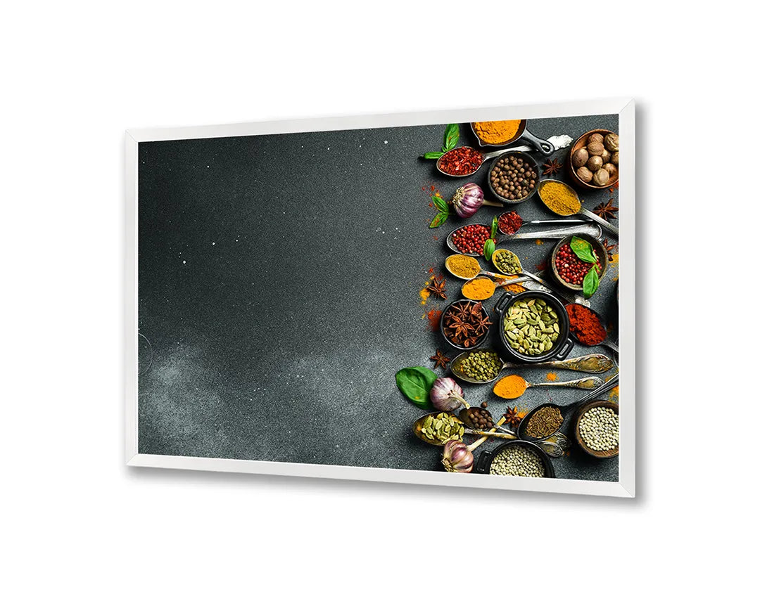 Metall Magnetboard mit hochwertigem Gewürze dunkle Hintergrund Design