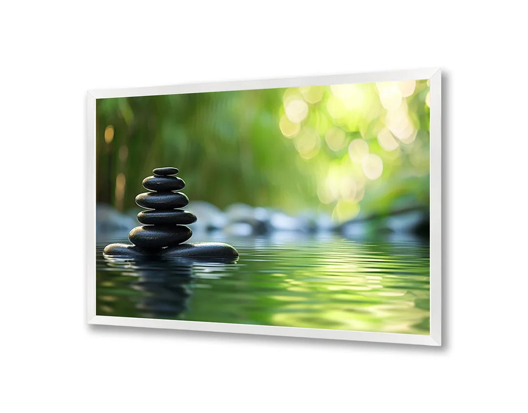 Metall Magnetboard mit hochwertigem Zen Steine balans Wasser Design