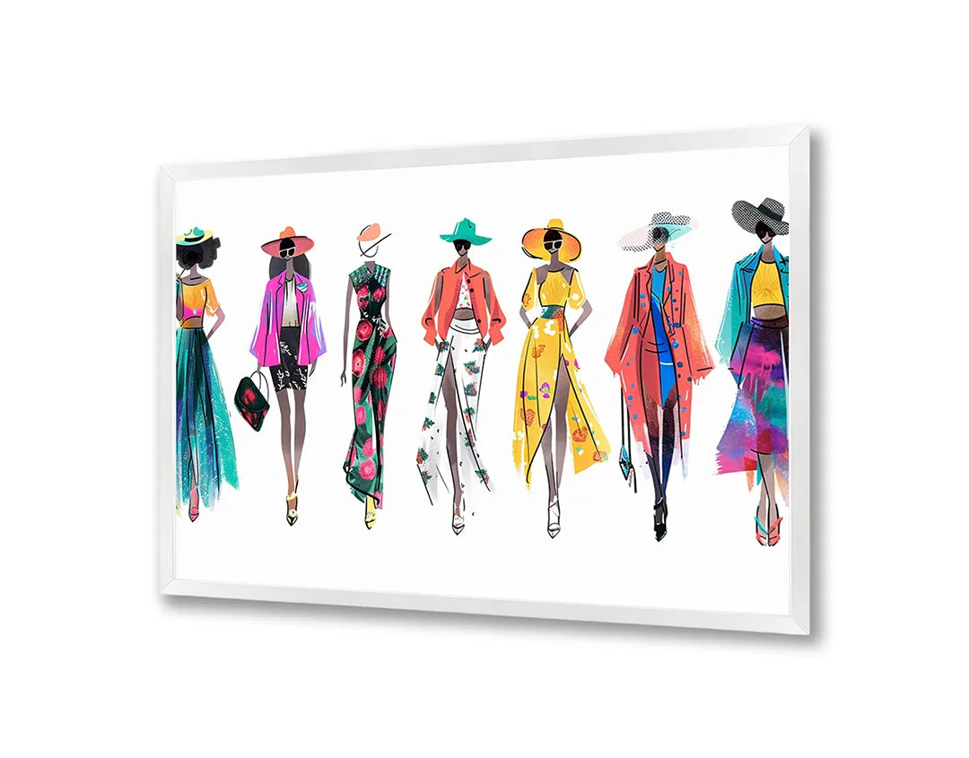 Metall Magnetboard mit hochwertigem Mode Illustration vrouwen Design