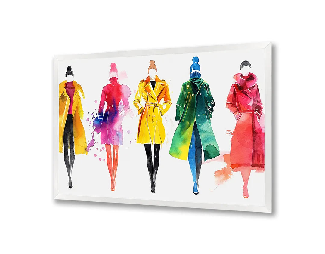 Metall Magnetboard mit hochwertigem Mode Illustration bunt Design