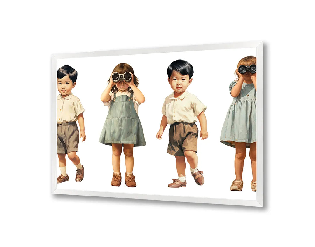Metall Magnetboard mit hochwertigem Vintage spelende kinderen Design