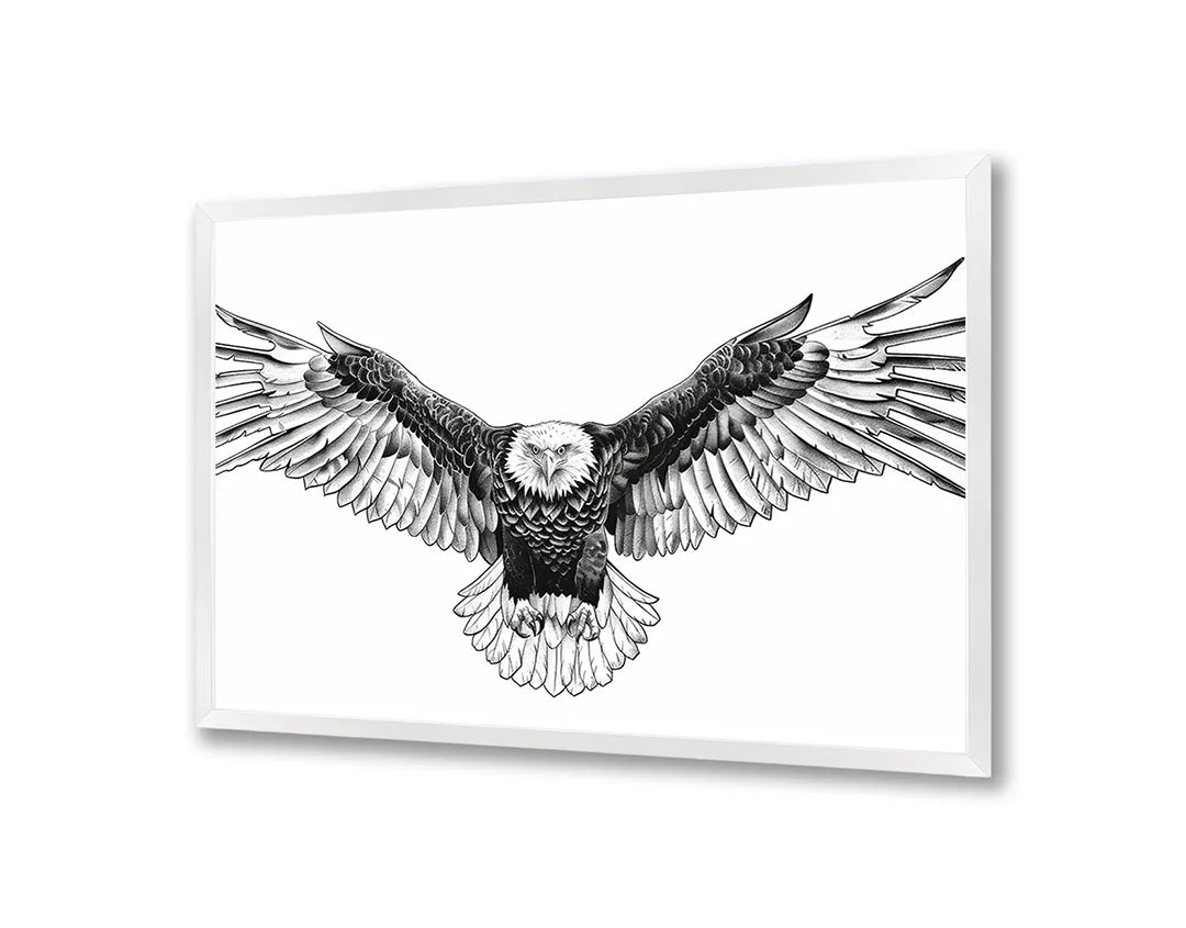 Metall Magnetboard mit hochwertigem Arend vogel schwarz weiß Design