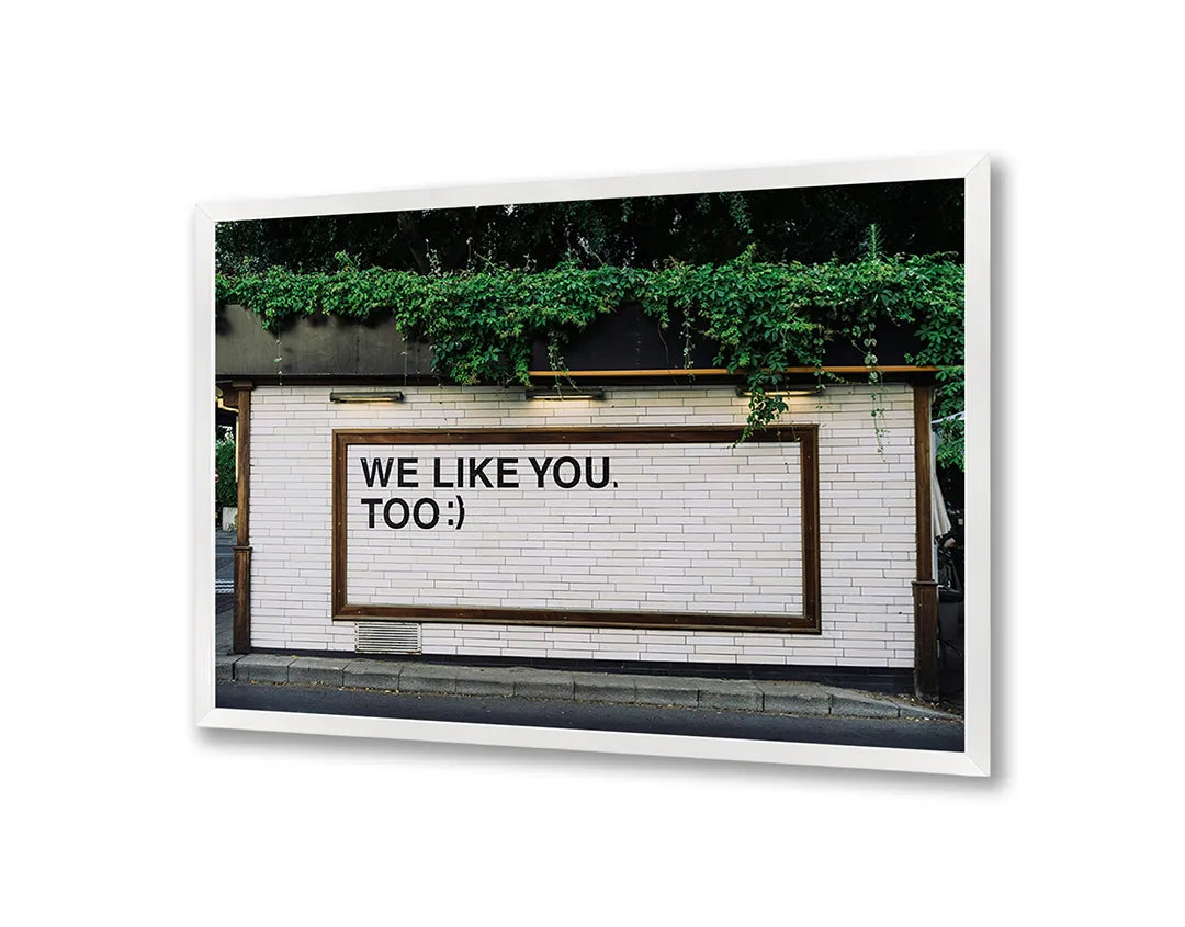 Metall Magnetboard mit hochwertigem We Like You Too Muurtekst Design