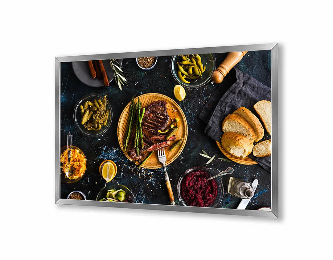 Metall Magnetboard mit hochwertigem Bourgondische Maaltijd Auf Tafel Design