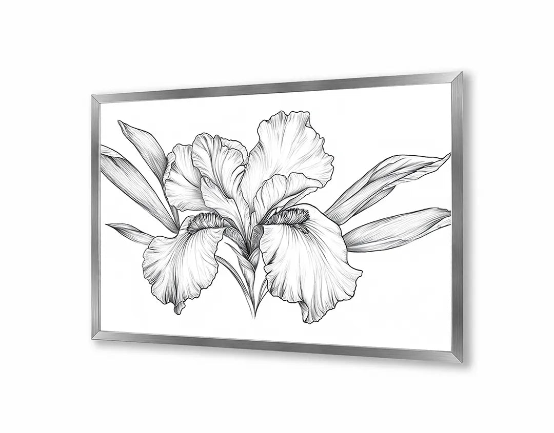 Metall Magnetboard mit hochwertigem Schwarz weiß bloemtekening Design