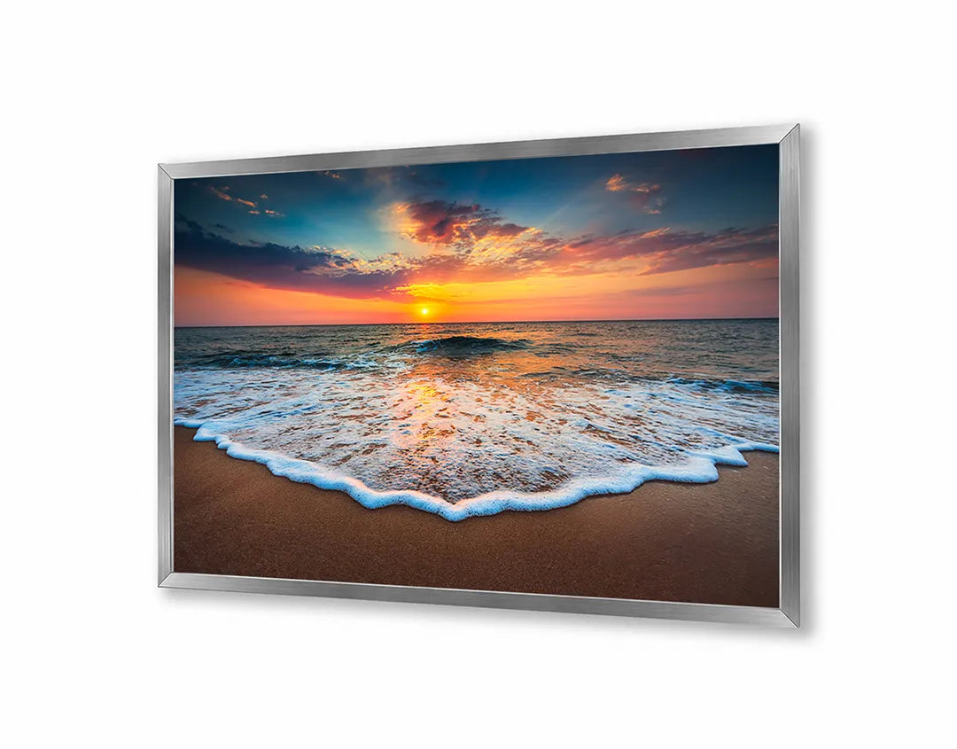 Metall Magnetboard mit hochwertigem Sonnenuntergang Über Golvend Strand Design
