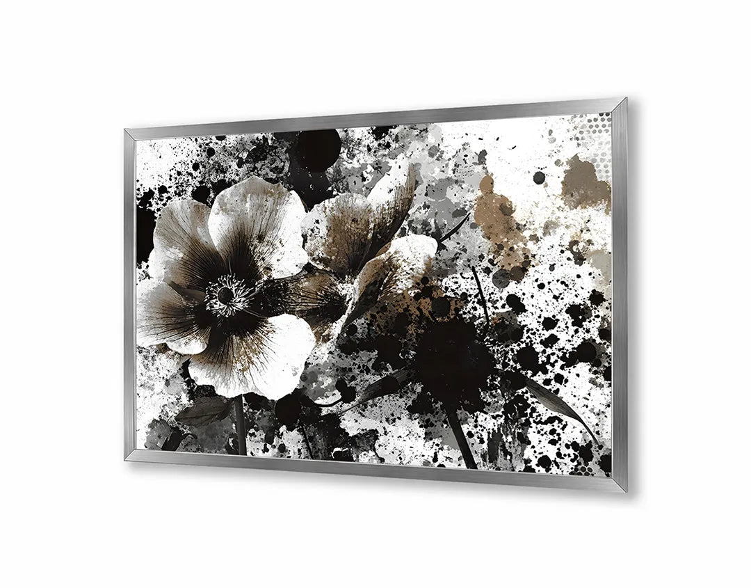 Metall Magnetboard mit hochwertigem Schwarze Tinte Blume Spritzer Design