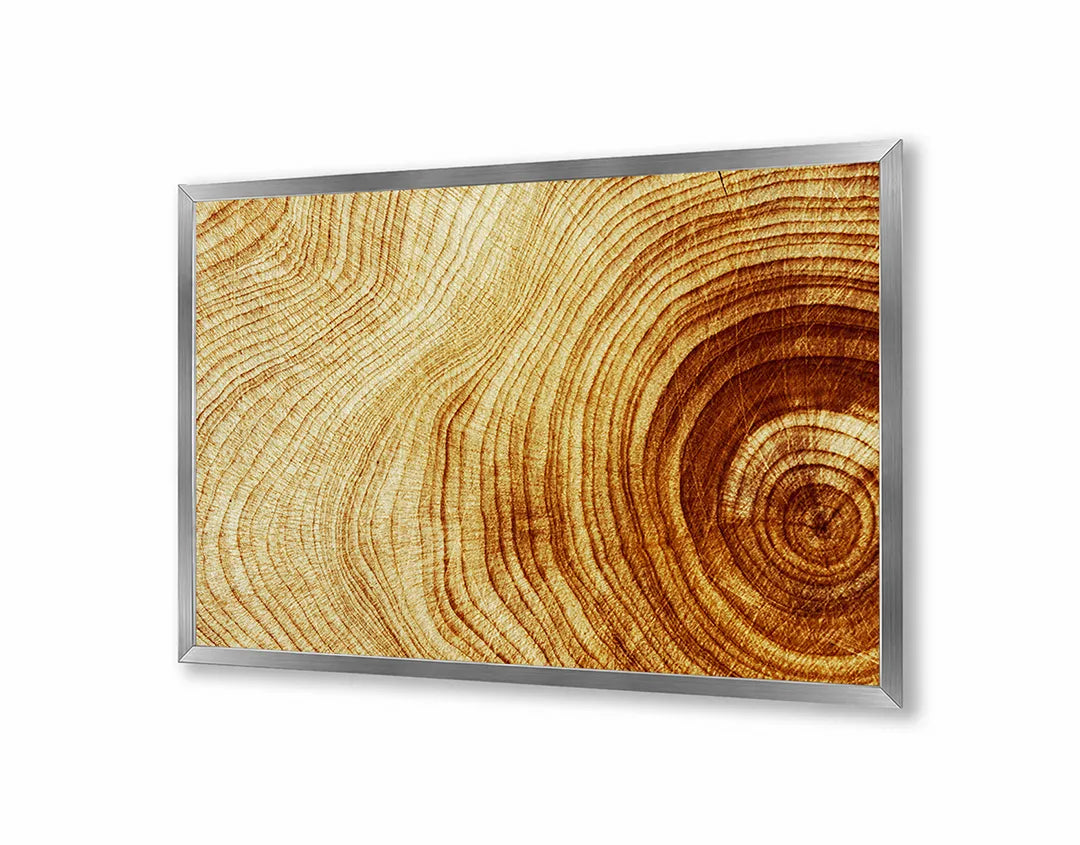 Metall Magnetboard mit hochwertigem Baumstamm Querschnitt Ringe Holz Design