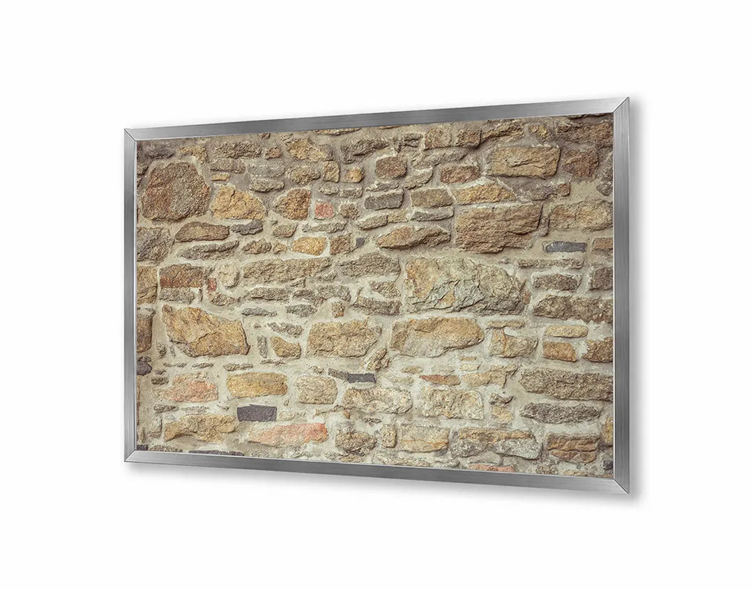 Metall Magnetboard mit hochwertigem Authentieke Steine Wand Design