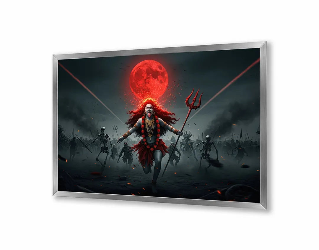 Metall Magnetboard mit hochwertigem Rote Mond Dämon Fantasy Design