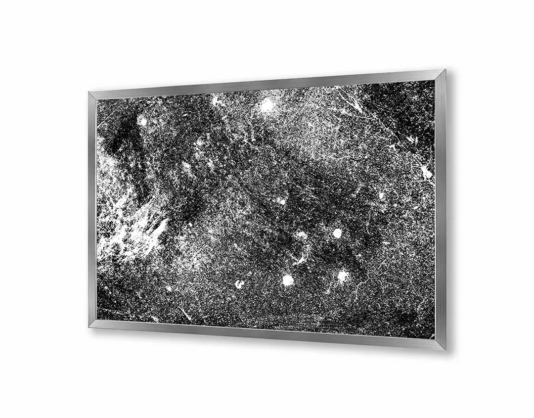 Metall Magnetboard mit hochwertigem Galaxie schwarz weiß Design