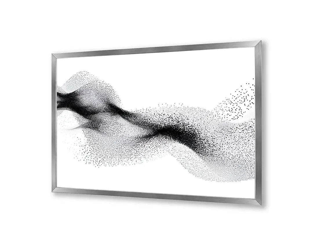 Metall Magnetboard mit hochwertigem Schwarze wellige Partikel weiß Design
