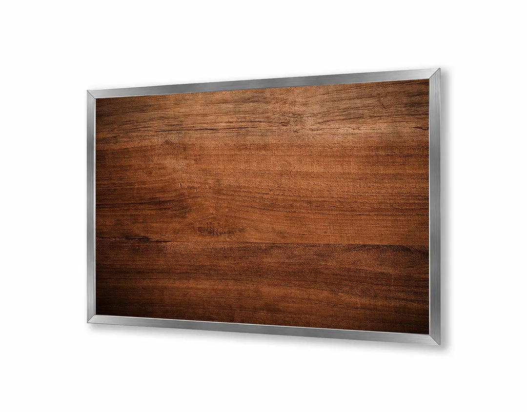 Metall Magnetboard mit hochwertigem Horizontaal Bruin Holz Design