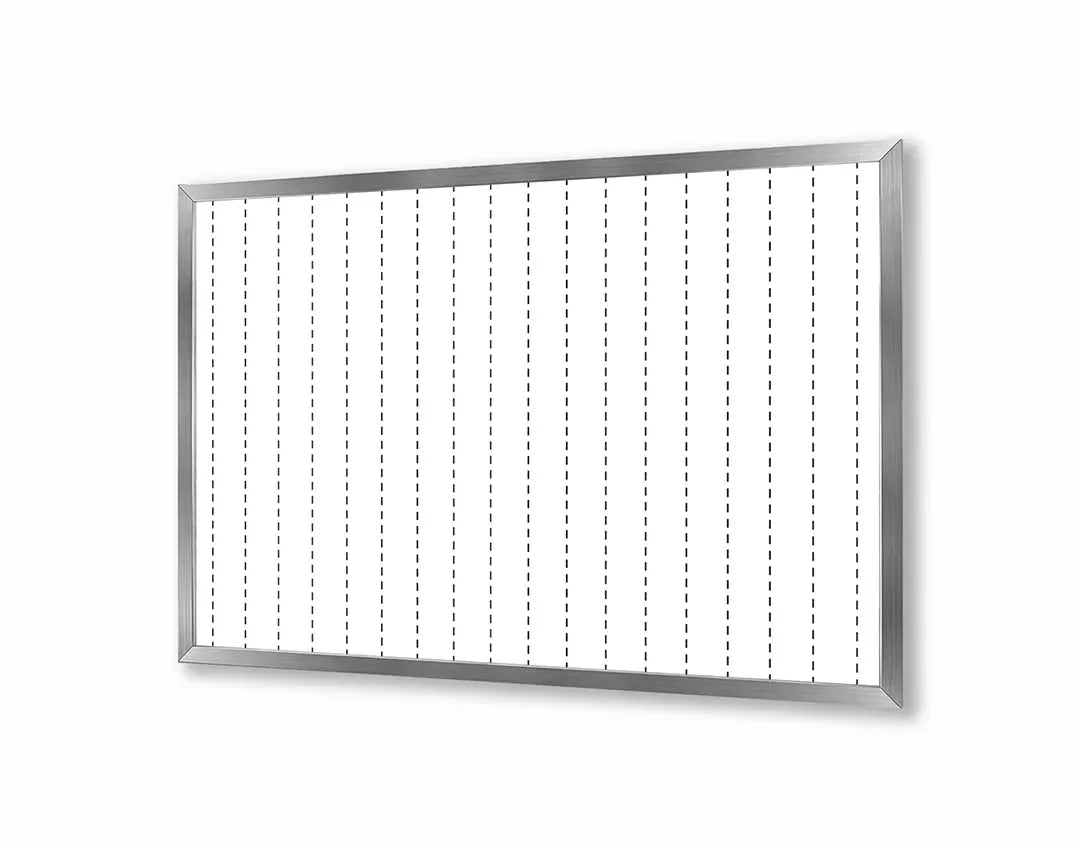 Metall Magnetboard mit hochwertigem Liniert Papier Raster gepunktet Raster vertikal Design