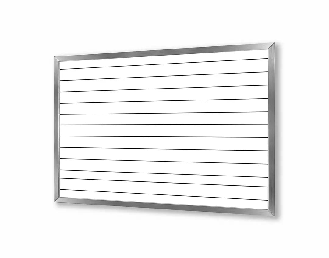 Metall Magnetboard mit hochwertigem Liniert Papier Raster horizontaal Design