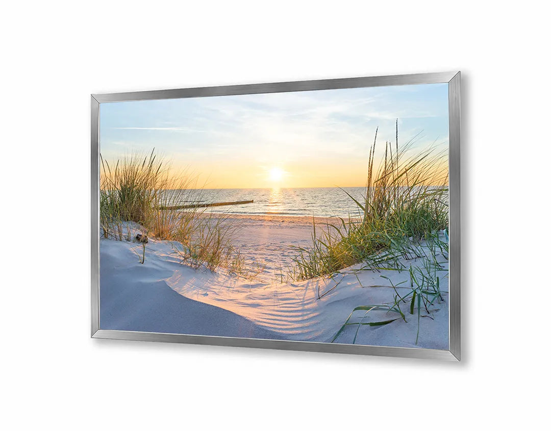 Metall Magnetboard mit hochwertigem Sonnenuntergang Über Das Strand Design