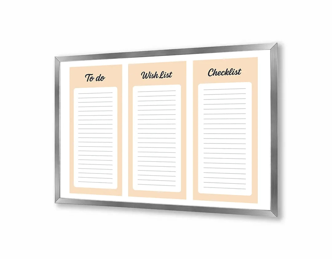 Metall Magnetboard mit hochwertigem Dreifache Wochenplaner orange Design