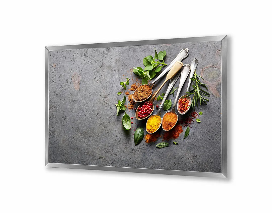 Metall Magnetboard mit hochwertigem Ingrediënten Und Kookgerei Design