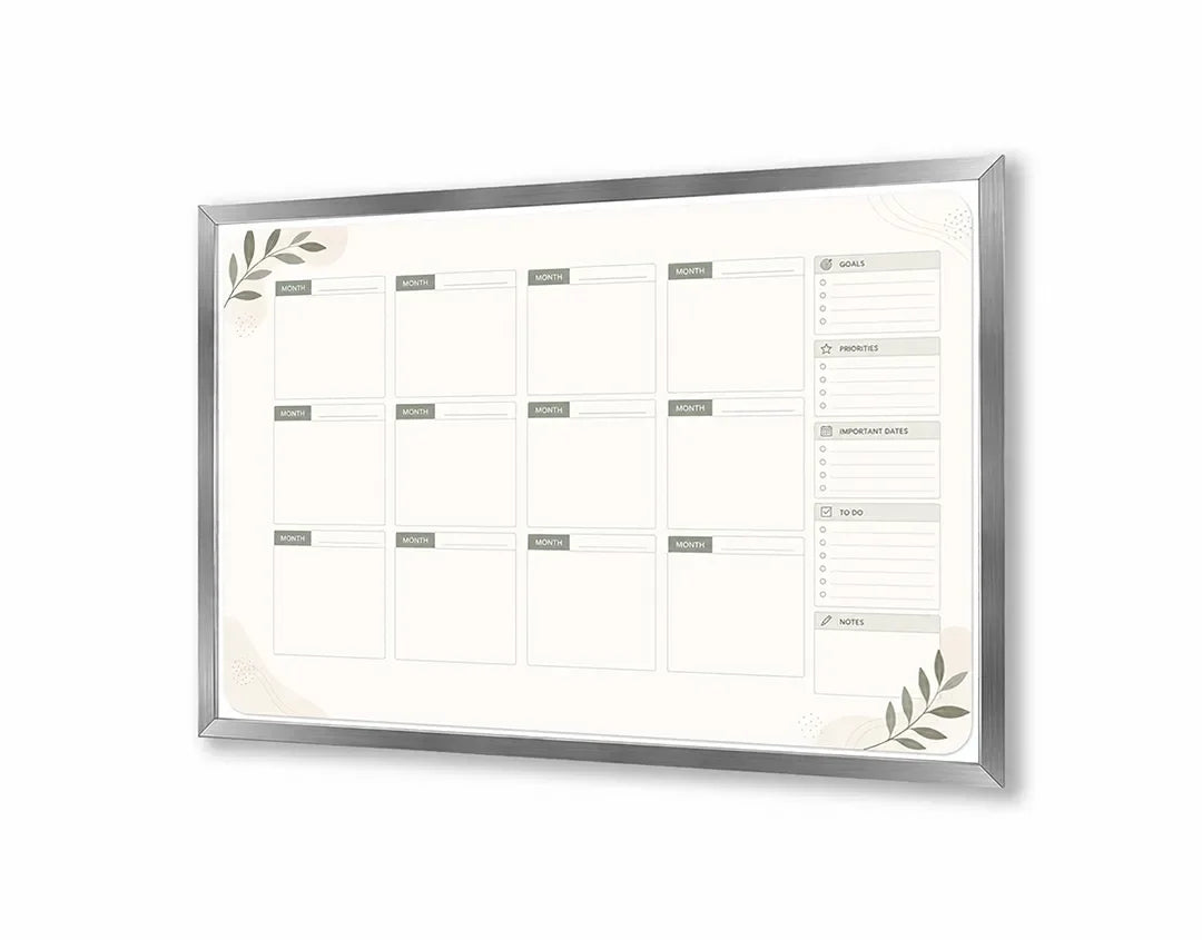 Metall Magnetboard mit hochwertigem Klassische Monatsplaner Design