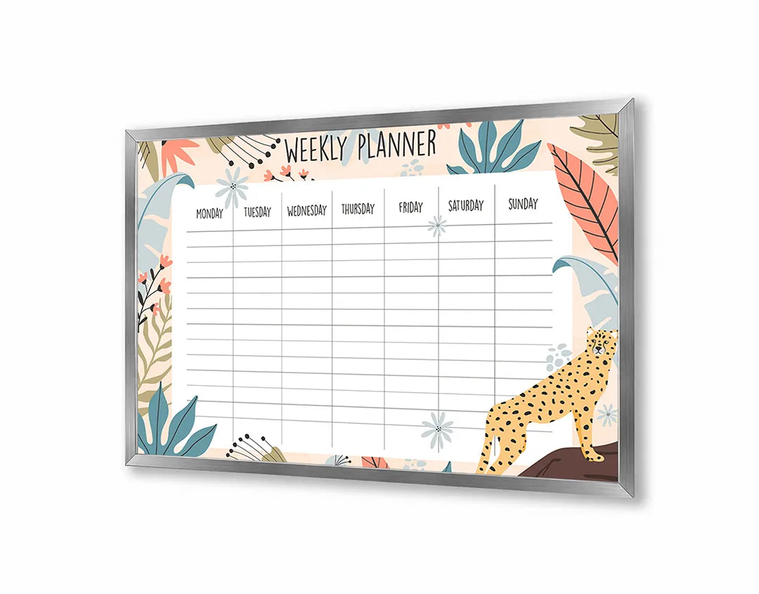 Metall Magnetboard mit hochwertigem Wochenplaner herfst Design