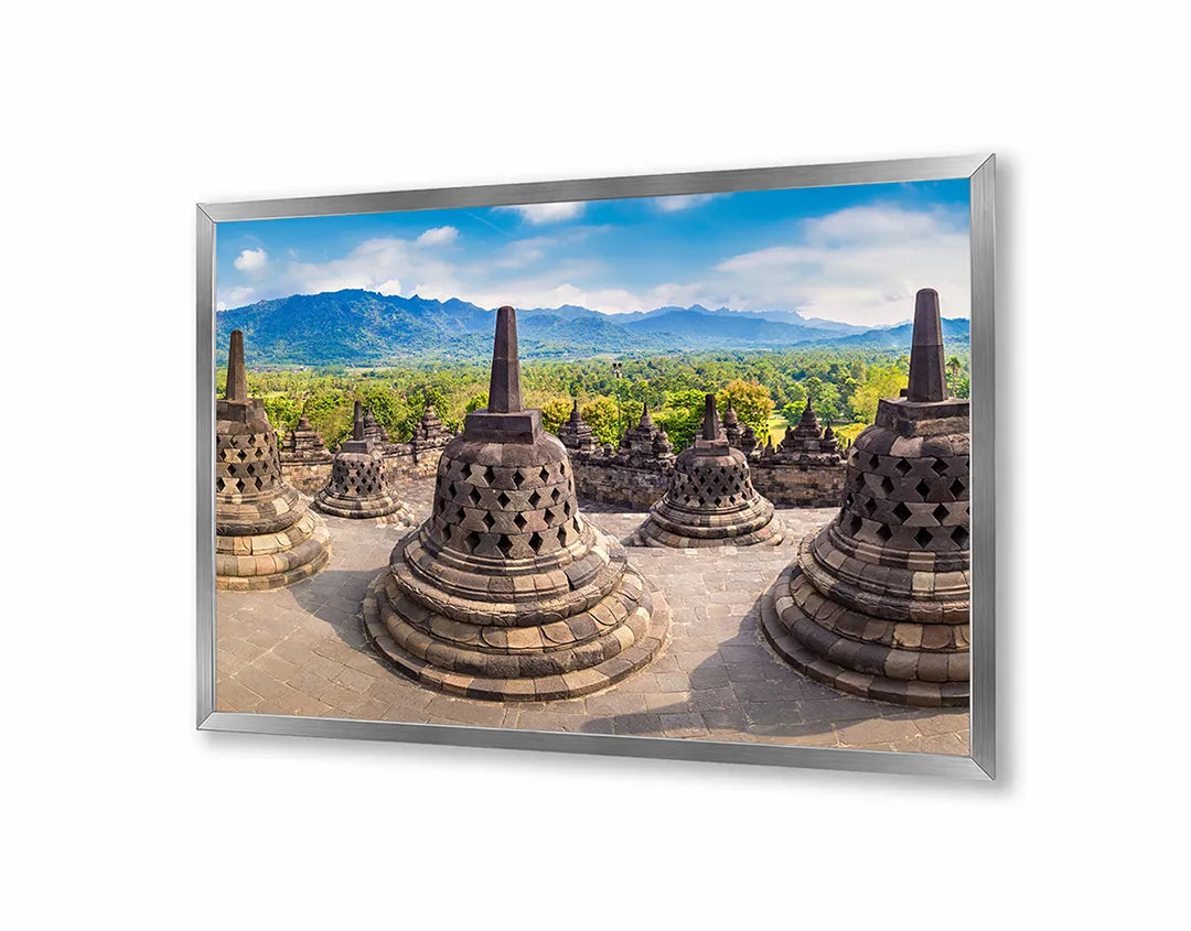 Metall Magnetboard mit hochwertigem Borobudur tempel Design