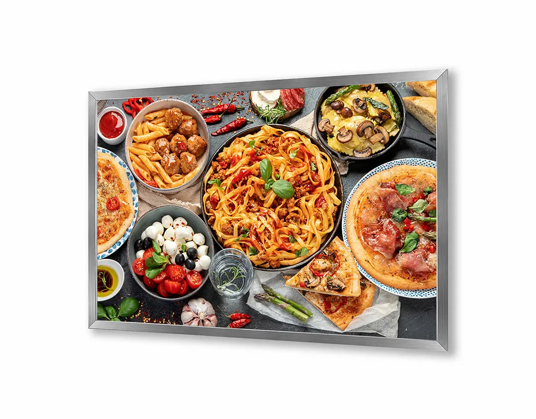 Metall Magnetboard mit hochwertigem Pizza und pasta Design