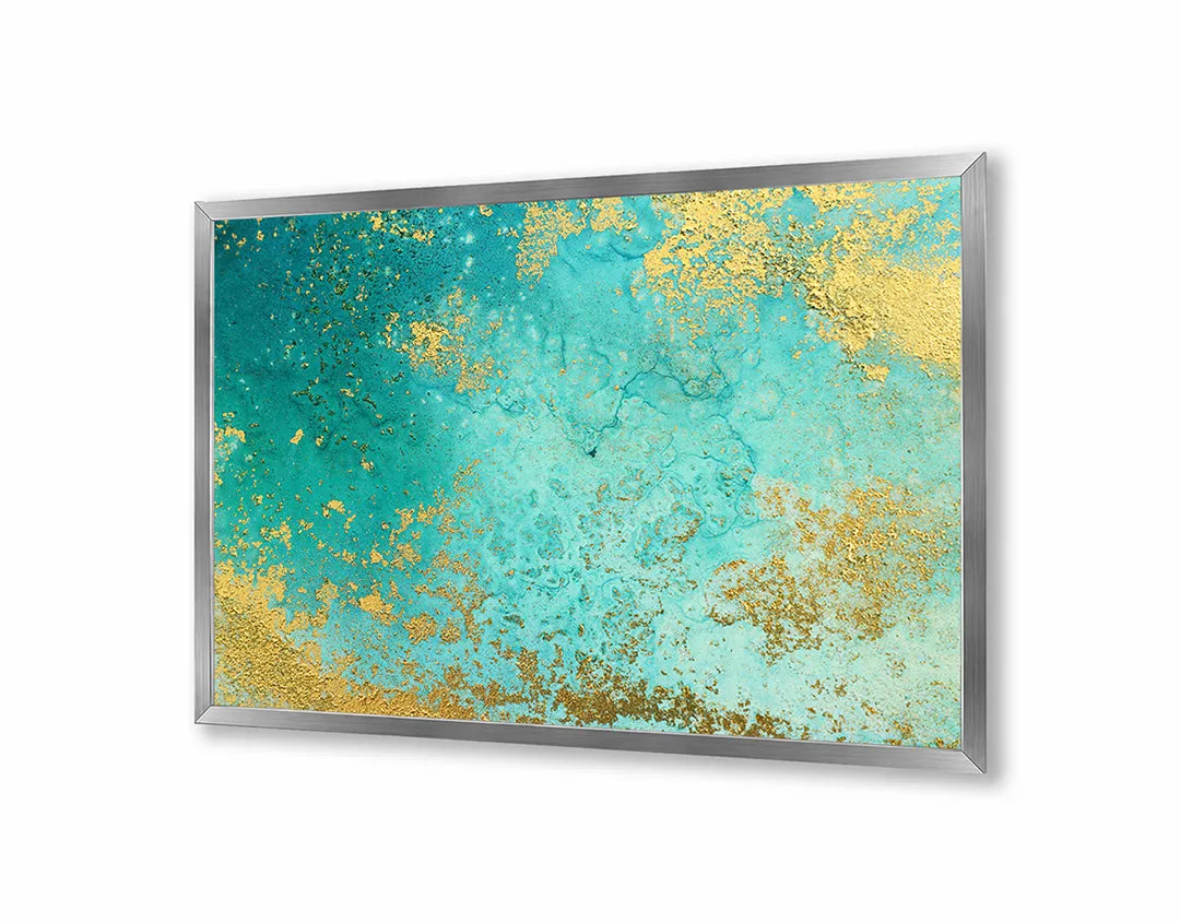 Metall Magnetboard mit hochwertigem Goudgroen Marmor Design