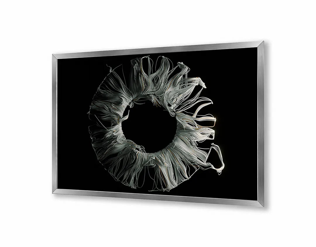 Metall Magnetboard mit hochwertigem Schwarz weiß Blume x-ray Design