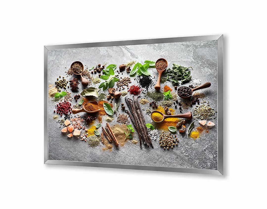 Metall Magnetboard mit hochwertigem Kräuter auf Steine tafel Design