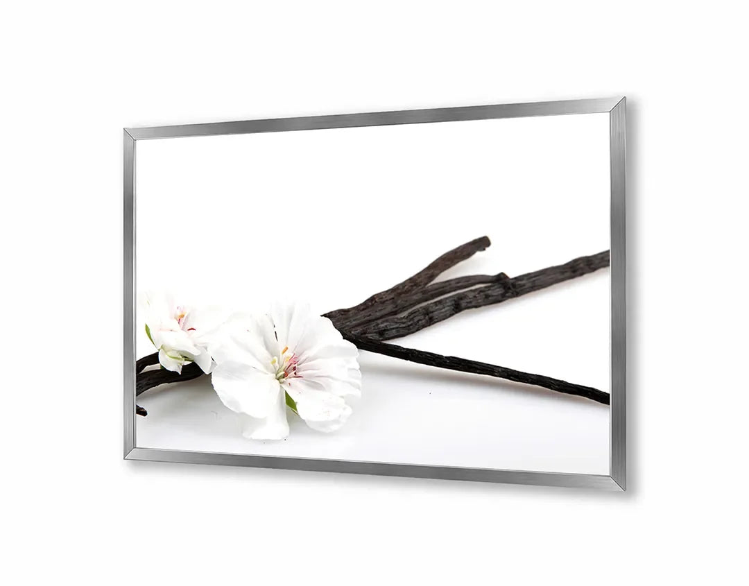Metall Magnetboard mit hochwertigem Weiße Orchidee Mit Zen Steine Design