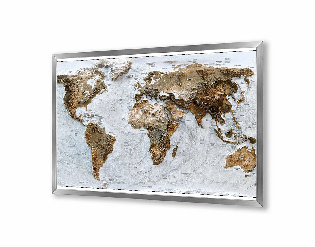 Metall Magnetboard mit hochwertigem Weltkarte ijs Design