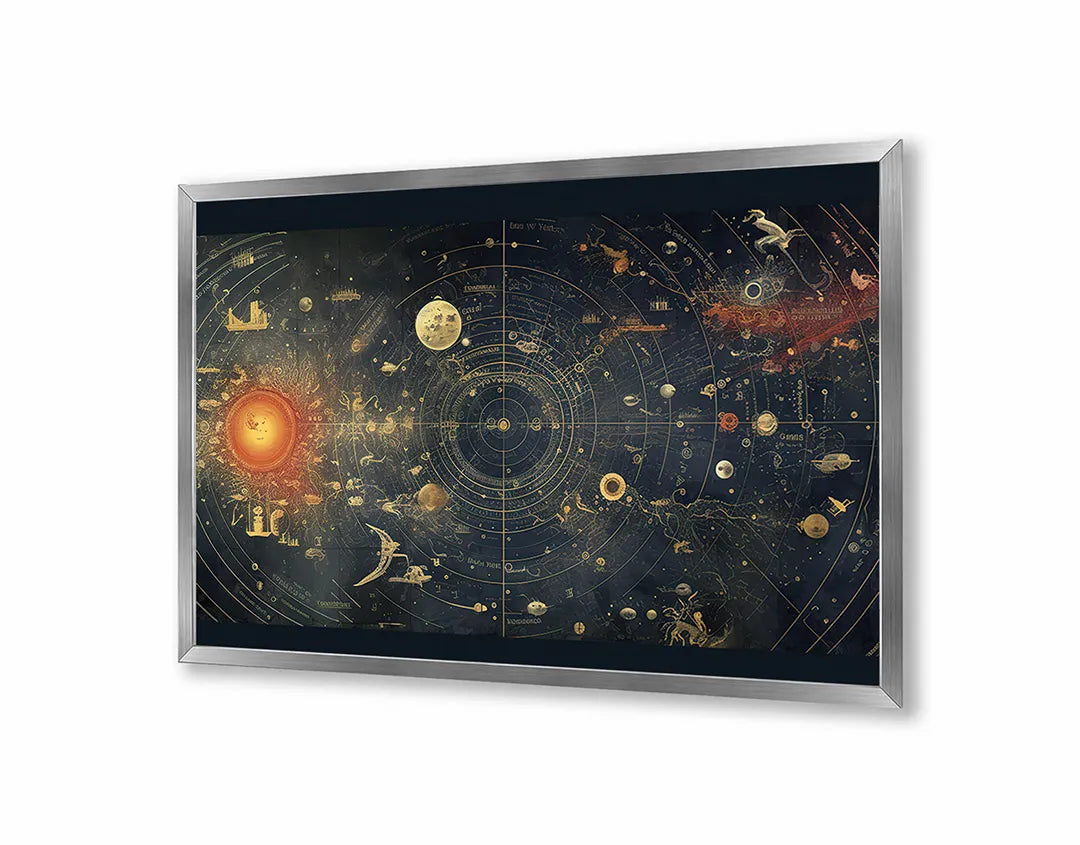 Metall Magnetboard mit hochwertigem Astrologie sterrenkaart Design