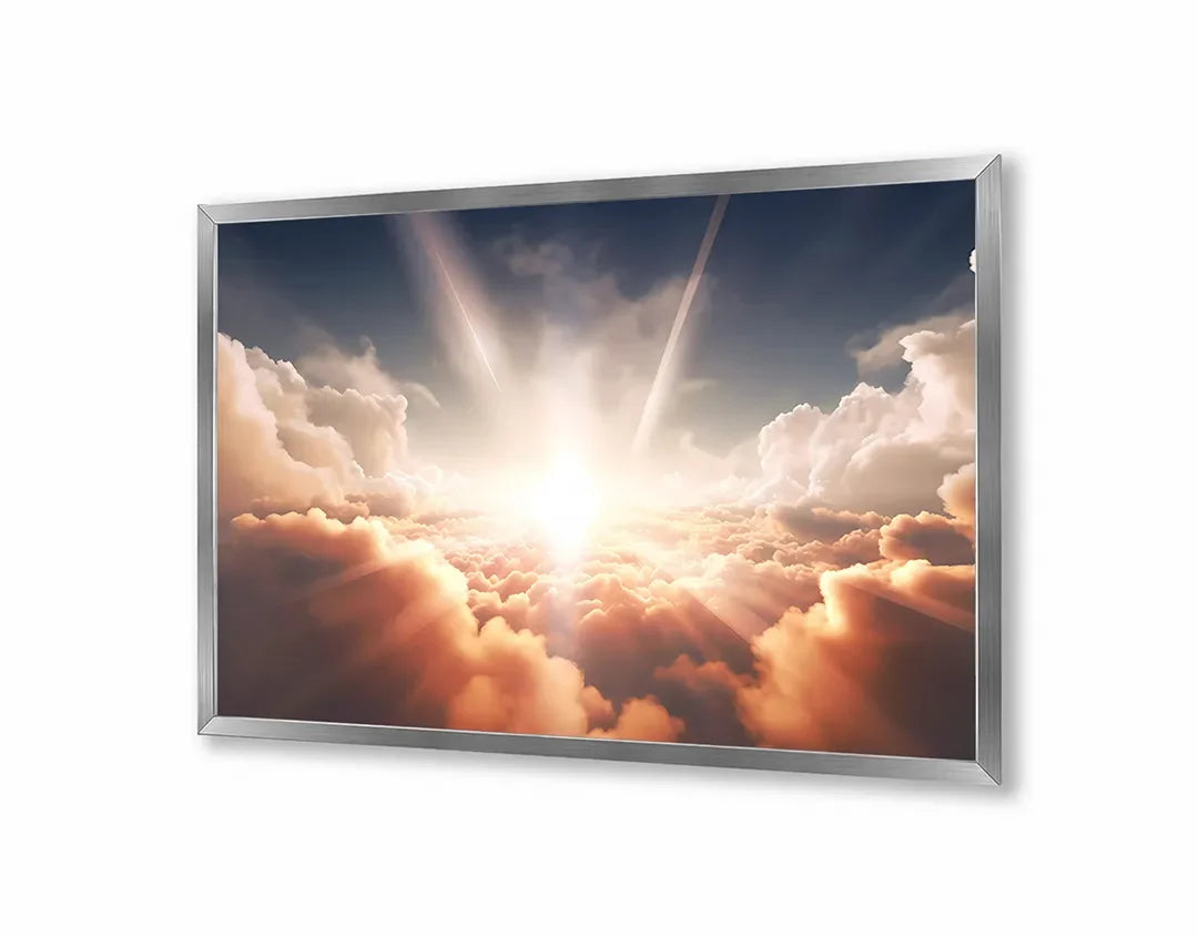 Metall Magnetboard mit hochwertigem Hemel Wolken zonlicht Design