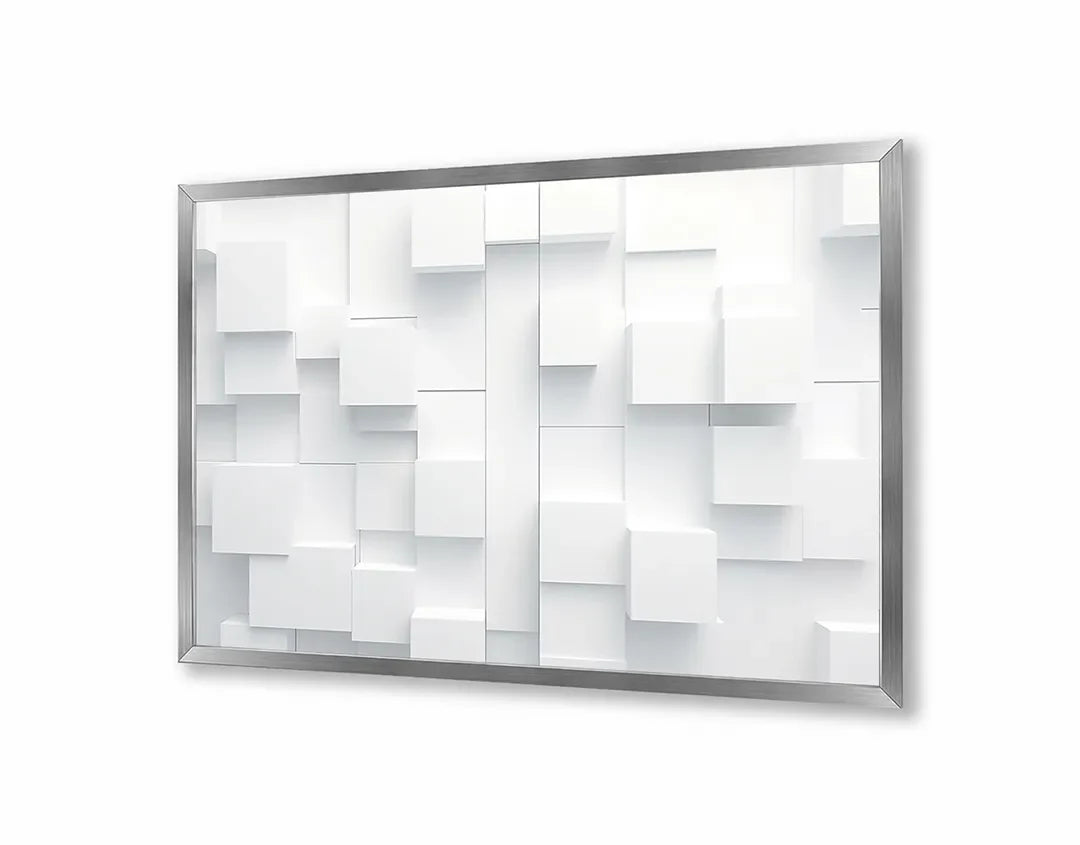 Metall Magnetboard mit hochwertigem Weiße 3d Blöcke Design