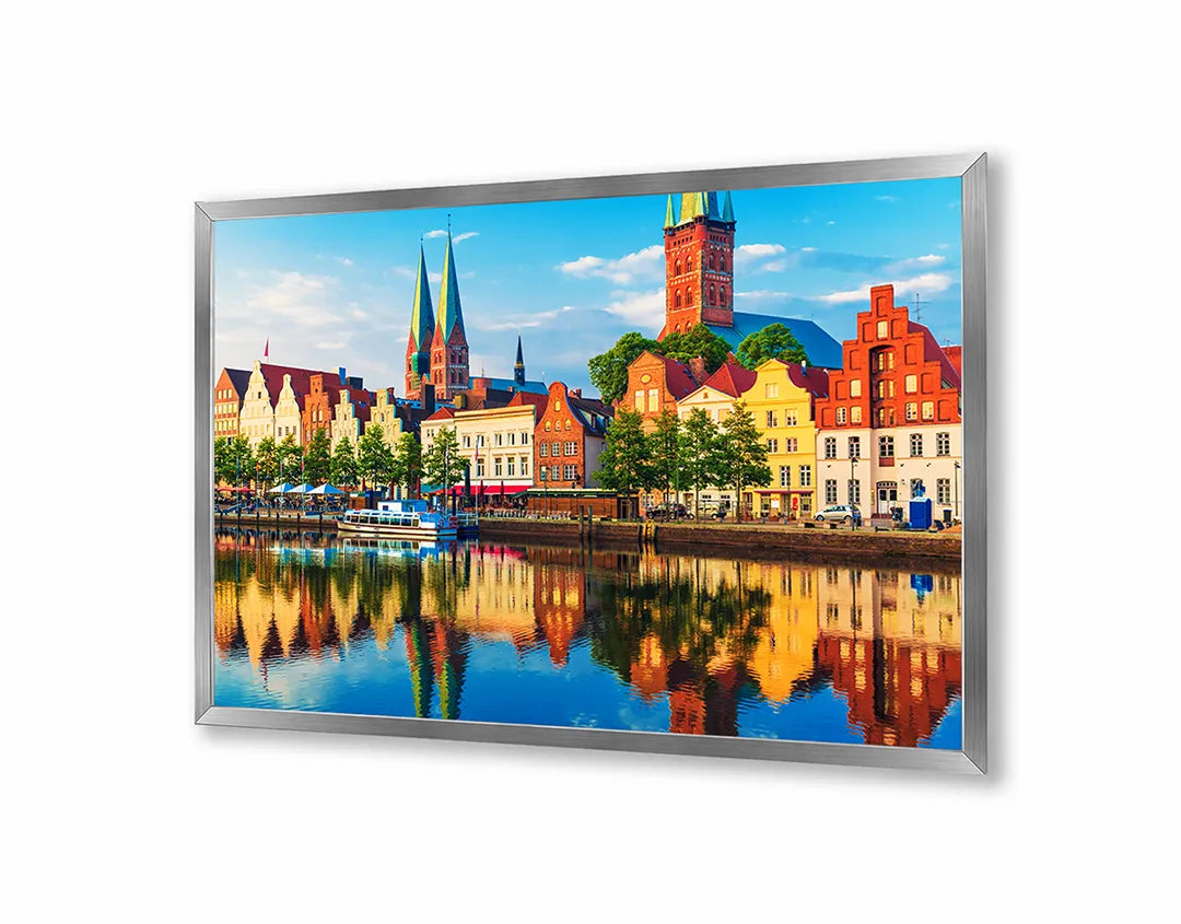 Metall Magnetboard mit hochwertigem Farbige Amsterdamse Grachtenpanden Design
