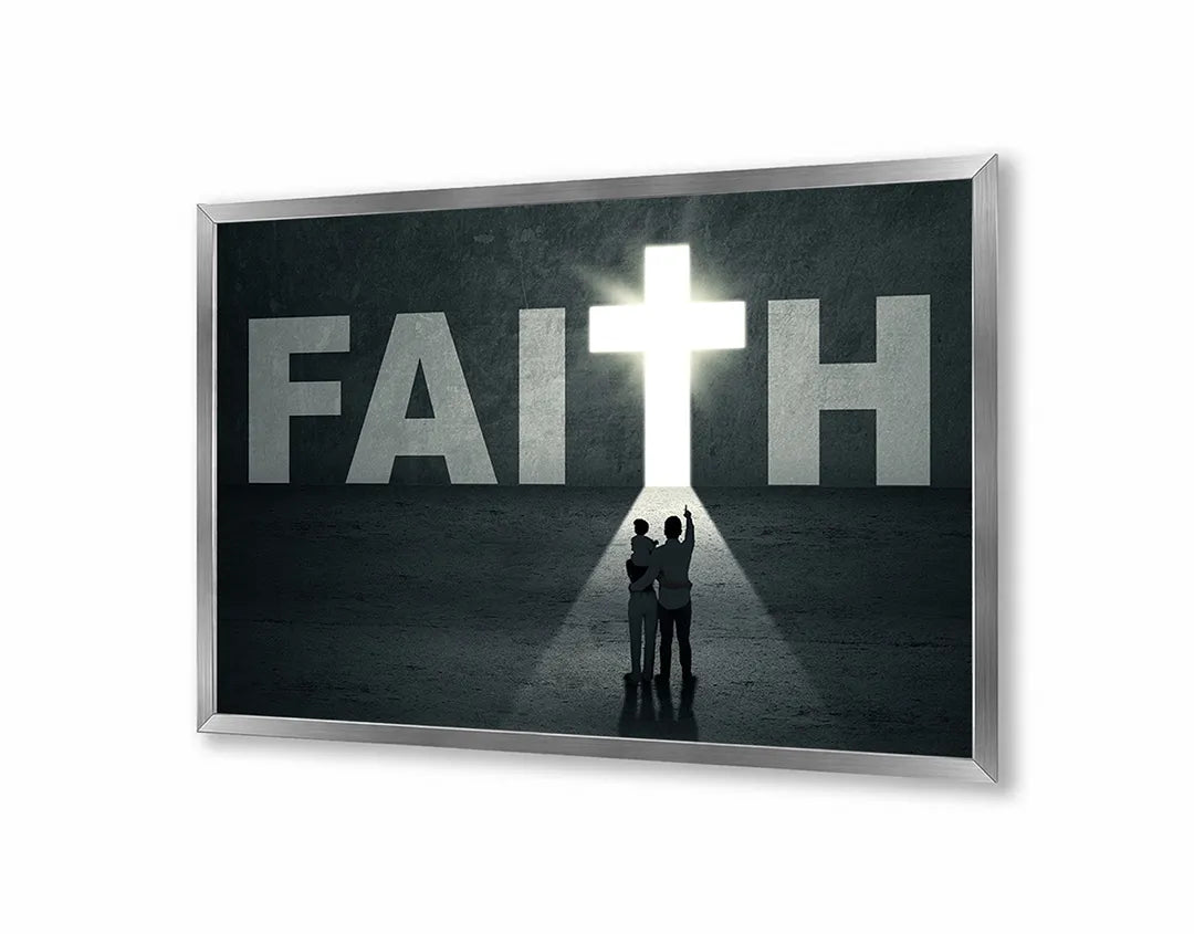 Metall Magnetboard mit hochwertigem Kruis Mit Glaube Und Silhouette Design