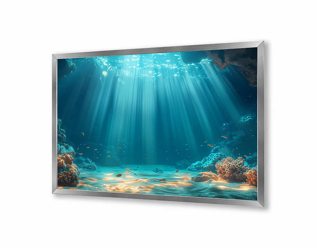 Metall Magnetboard mit hochwertigem Unterwasser Sonnenstrahlen bodem Design