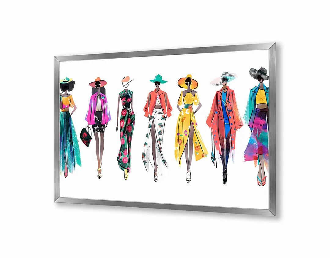 Metall Magnetboard mit hochwertigem Mode Illustration vrouwen Design