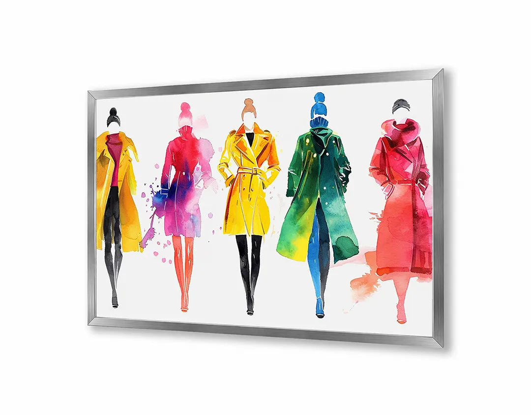 Metall Magnetboard mit hochwertigem Mode Illustration bunt Design
