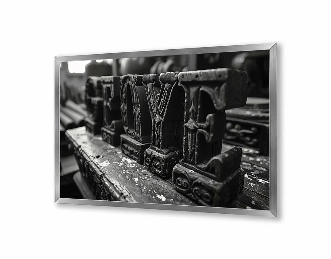 Metall Magnetboard mit hochwertigem Schwarz weiß letters Glaube Design